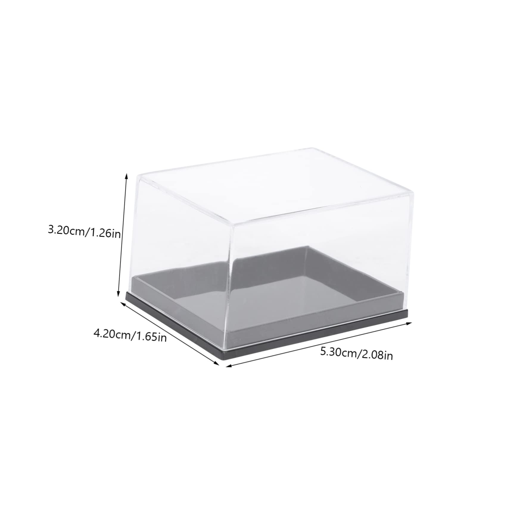 BIUDECO 12 Pcs Mineral Specimen Box Toy Storage Bins Clear Storage Bin with Lid Favor Boxes Acrylic Square Cube Small Storage Bin Terrarium Toy Gems Display Cabinet Specimen Case Plastic