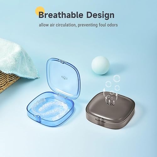 Miniatura 2 de Maobuli Funda transparente delgada de retención, pequeña funda de protección nocturna de viaje que cabe en el bolsillo, elegante funda de alineador