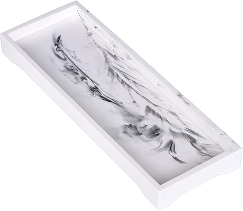 Miniatura 7 de Bandeja de tocador de baño, bandejas rectangulares de 12.5 pulgadas para baño, bandeja para tanque de inodoro, bandeja de baño para mostrador,