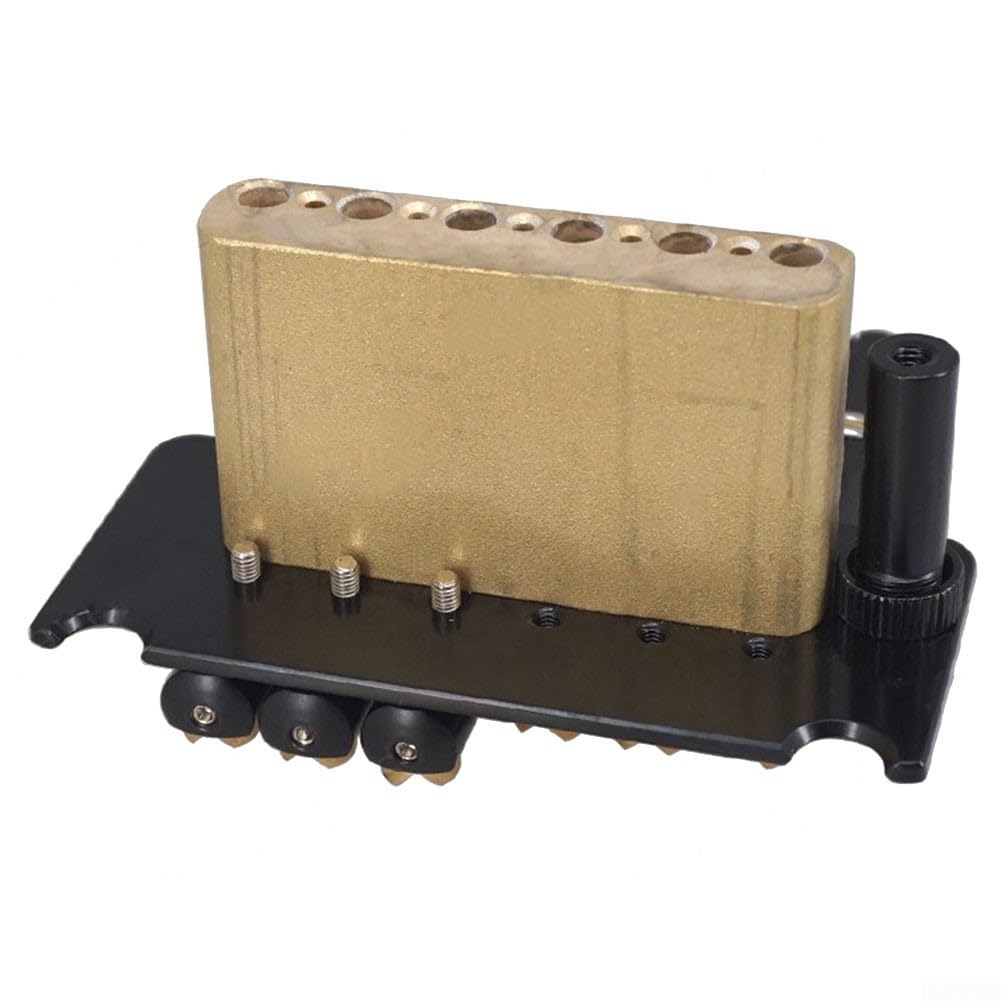 Juego de trémolo de puente de guitarra sin cabeza de metal con tornillos de cordal para reemplazo y reparación de piezas de guitarra eléctrica de 6 cuerdas