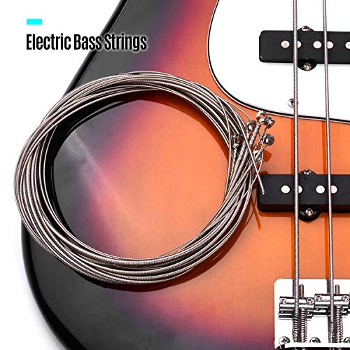 Springway Conjunto de 6 cordas para baixo elétrico resistente à corrosão (0,032-0,128) extra leve es