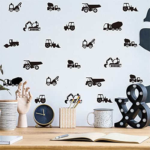 Vinilos decorativos vehículos de construcción 15.7x15.7 in miniatura 2