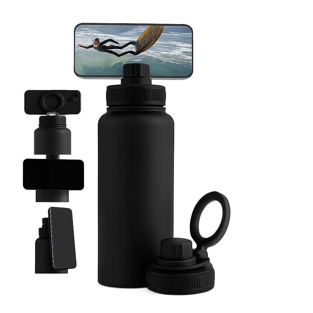Premium Insulated Stainless Steel Water Bottle – 32 oz Leak-Proof, BPA-Free, Double-Wall Vacuum – Reusable Sports & Gym Bottle` (Black)