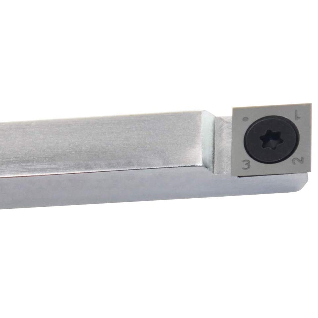 Scalpello per Tornio, Utensili per Tornitura Del Legno Scalpello per Tornio con Punta in Metallo Duro Più Ruvida con Inserto in Metallo Duro Quadrato a Bordo Dritto da 14 Mm per Hobbisti Del