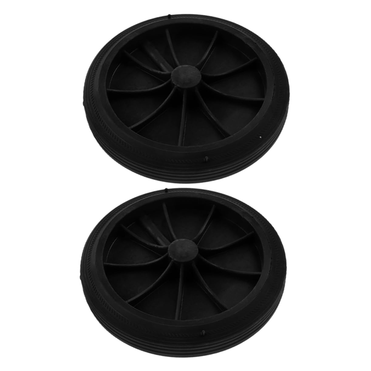 Zerodeko 2 Set Ruote Per Bidoni Della Spazzatura Da Esterno Carrello Della Spazzatura Ruote Per Pattumiera All'aperto Pratica Puleggia Per Pattumiera Gomma Da Cancellare Black 2 Pezzi * 2