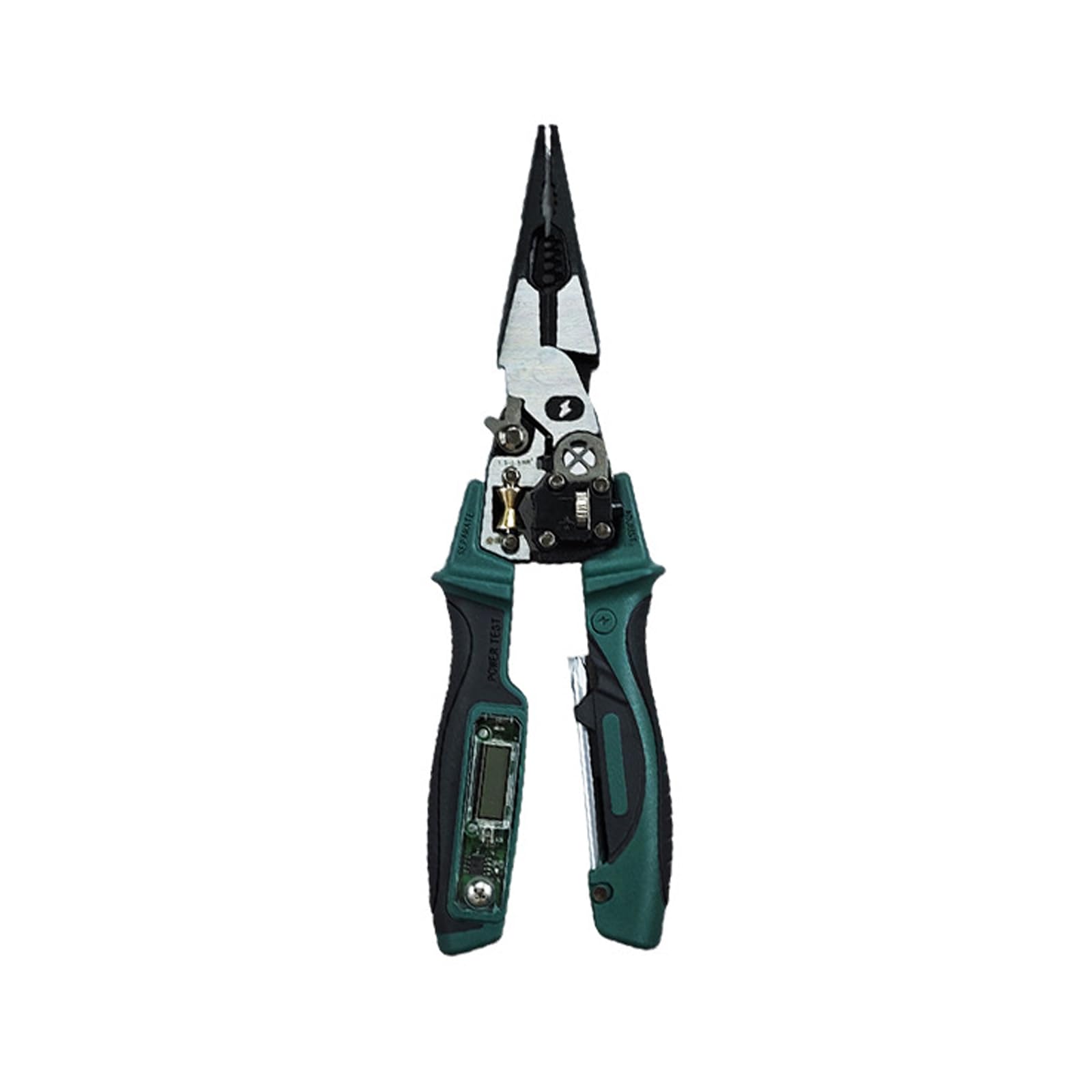 Industrial Multifunction Wire Stripping Tool Integrated Voltage Detector Ergonomic Nonslip Grip for Electricians Wire Stripper