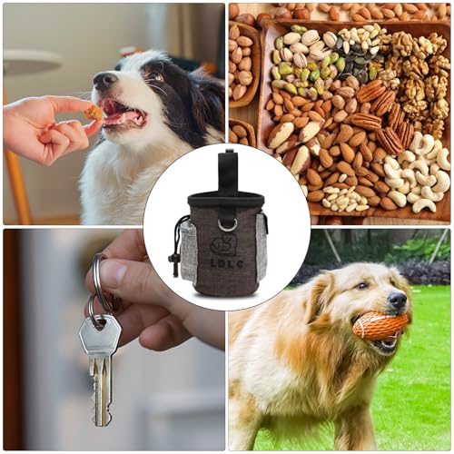HENGBIRD Futterbeutel Hund Hunde Leckerlitasche Hundetraining Gassi Tasche Hund für Leckerli für Das Hundetraining mit Kotbeutelspender und Verstellbarem GüRtel mit Frisbee Spielzeug für Haustiere
