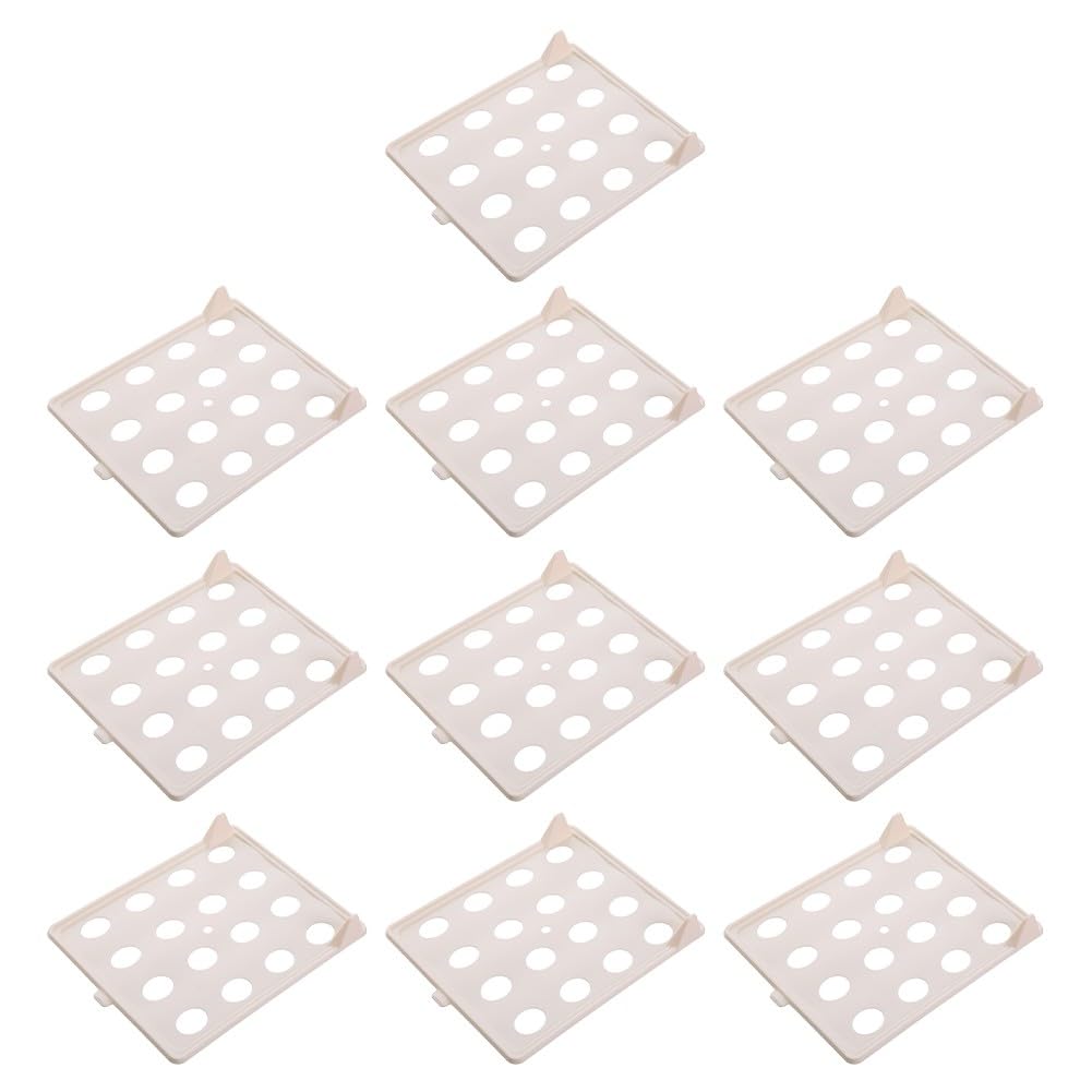 Bandeja organizadora de ropa de 10 capas: tabla plegable apilable de polipropileno para ahorrar espacio en el armario, almacenamiento ordenado para camisetas, vestidos, jerséis, gris