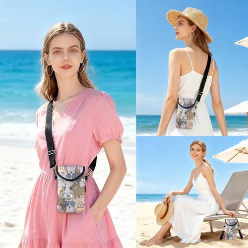 Image of Neoprene Phone Sleeve Pouch Case Bag for Men Women w /Crossbody Strap /Neck Lanyard for iPhone 17 /16 /15 /14 Pro Max, Samsung S25,Pixel 10