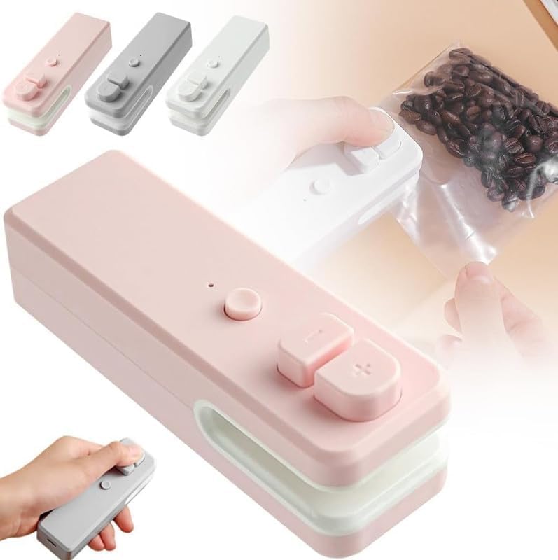 Cortador y sellador de bolsas 2 en 1, sellador térmico de bolsas actualizado 2024, máquina selladora de alimentos al vacío portátil para bolsas de