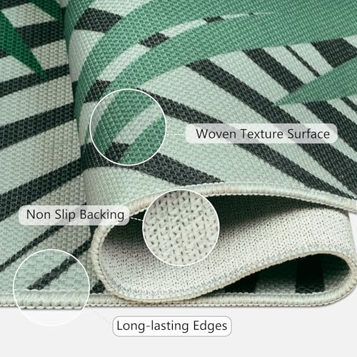 Tapis de salon et terrasse vert 160x230cm pour intérieur extérieur - 4