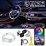 Car LED Strip Lights, LEDCARE Multicolor RGB Car Interior Lights, 16 Million Colors 5 in 1 with 236 inches Fiber Optic, Ambient Lighting Kits, Sound Active Function and Wireless Bluetooth APP Control