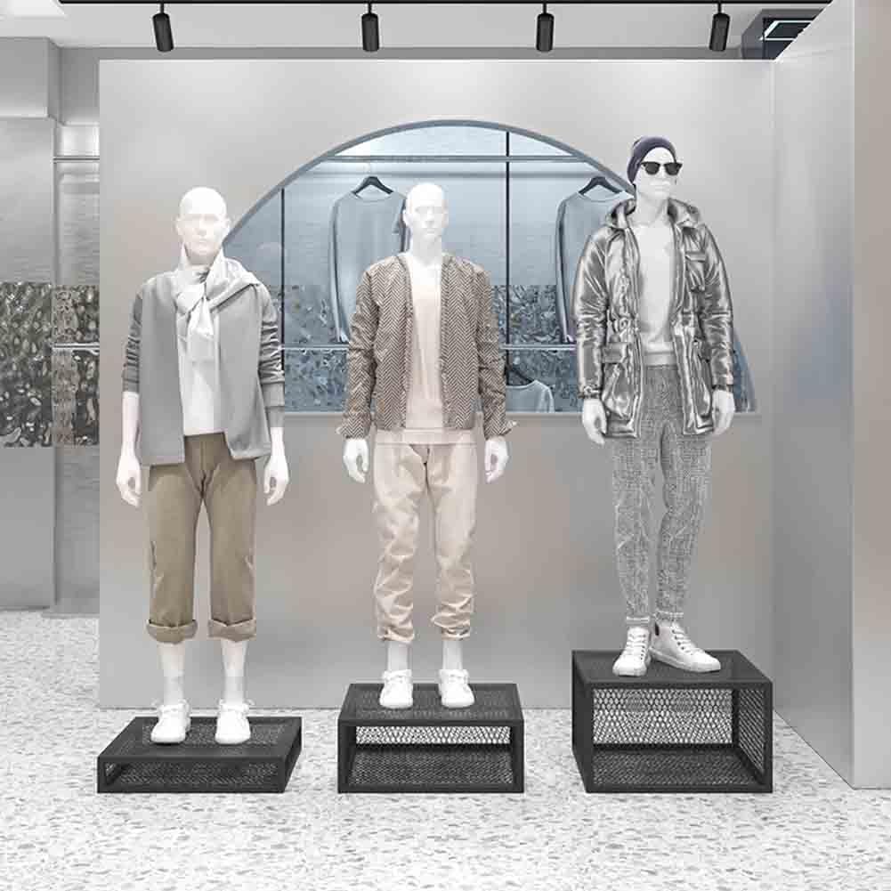 Display Pedestal Stand,,1pcs Metal Display Pedestal Stand, Mannequins Display Platform Base, Square Pedestal Stands Clothing/Bridal Shop Display Risers for Mannequin/Shoe/Bags(50x50x10 cm)