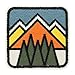 Produktbild Patch zum Aufbügeln - Retro Berge | Adventure Aufnäher Patch, Vintage Outdoor Aufbügelbilder, Berg Patches zum Aufnähen, Wald Bügel Patches, Mountain Bügelbild, Natur Flicken Finally Home