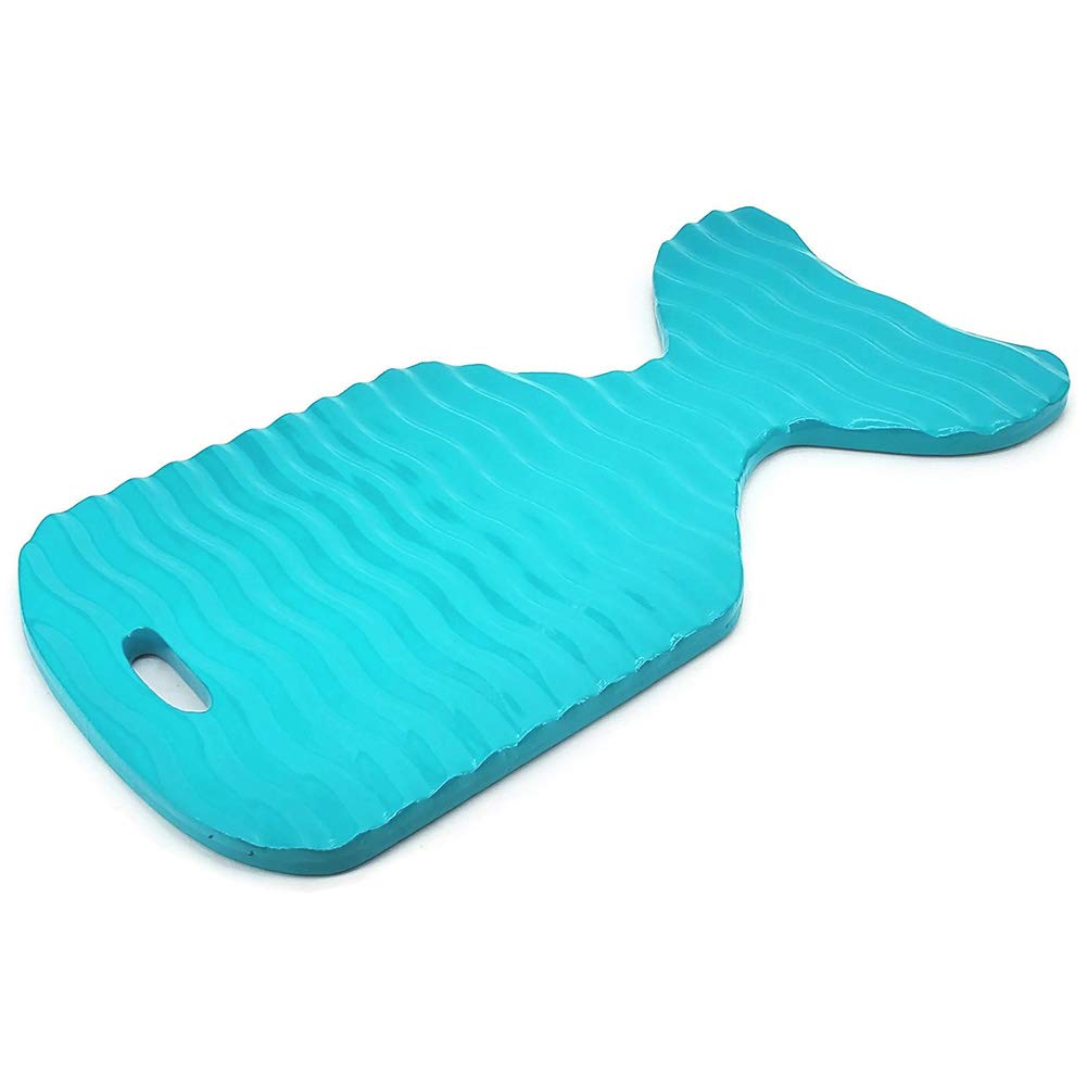 California Sun Whale Tail Pool Float Lounger – Foam Floating Cushion with Ripple Texture, Fun Whale Shape, Durable Water Lounger for Adults & Kids – 35.5" x 18" – Pool, Lake & Beach Use (Teal)