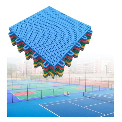 QUSYZD Baldosas modulares entrelazadas de 25 cm para Exteriores, para cancha de Baloncesto, bádminton, Resistentes a la Intemperie, para Bricolaje, Color Gris, 16 Unidades,Green-16PCS