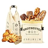 Brotmeister Brotbeutel Bienenwachs 43×33 cm, 2 Stück Bienenwachs Brotbeutel Leinen, Bienenwachsbeutel für Brot, Wiederverwendbare Natürliche Bread Bag, für Selbstgebackenes Brot und Backwaren