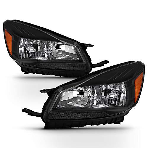 ACANII - For 2013-2016 Ford Escape Headlights Headlamps [Black Housing Clear Lens] Replacement Driver + Passenger Side
