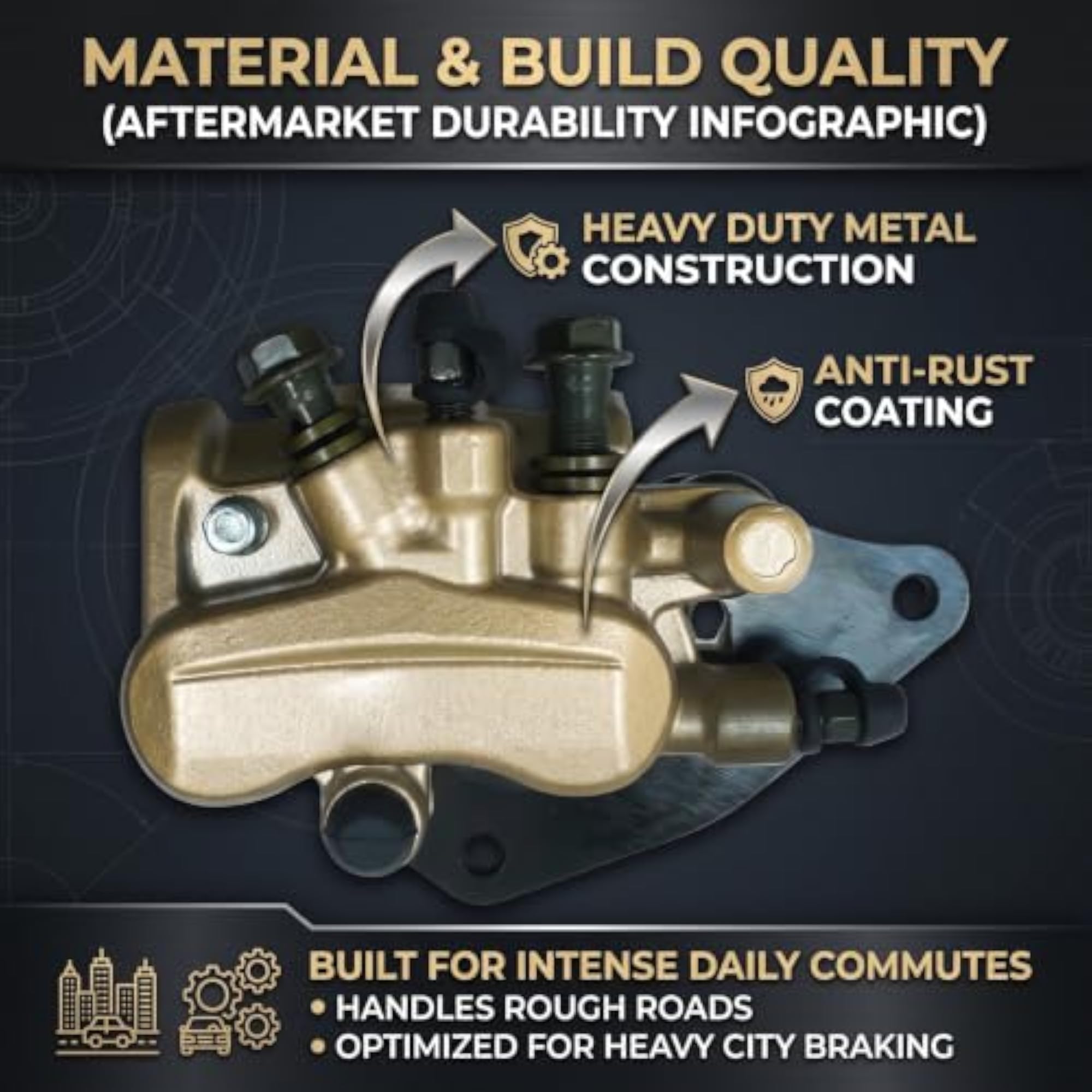 Brake Caliper Assembly Compatible for Honda SP Shine BS6