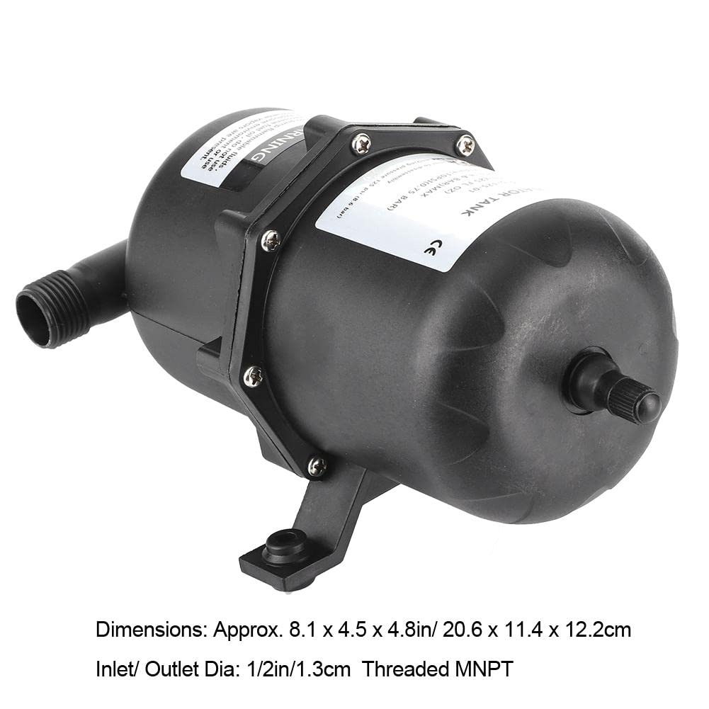 Acumulador De Bomba De Agua - Tanque De PresióN Bomba De Agua Control De Flujo 0.75l 125 Psi Marine Rv Recipiente A PresióN Impermeable Eliminador De Golpe De Ariete