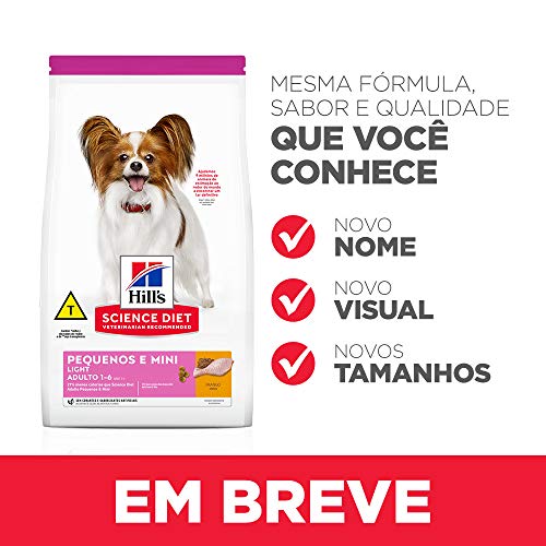 Ração Hill's Science Diet para Cães Adultos - Raças Pequenas e Miniatura Light - 3kg