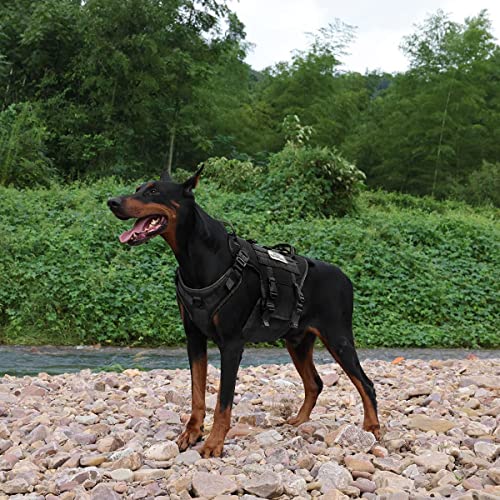 CBBPET Tactical Dog Harness No Pull,Reflective Military Dog Harness,Tactical Dog Vest with Molle & Sturdy Handle, Front… - Image 4