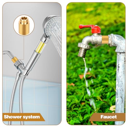 5 Stück Hahnverlängerung 1/2 Zoll, RohrverläNgerung Messing 1/2 Zoll x10mm/15mm/20mm/25mm/30mm, verlängerung Fitting, Wasserhahnverlängerung aus Messing, für Wasserhähne und Duschköpfe