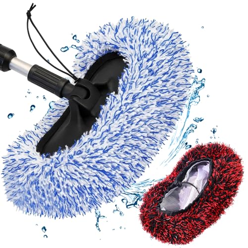 【Resistente & Facile da Pulire】Panno Spazzola Lavaggio Auto lavabile in lavatrice, non perde fibre né colore. Riutilizzabile a lungo, mantiene le sue proprietà anche dopo numerosi lavaggi.