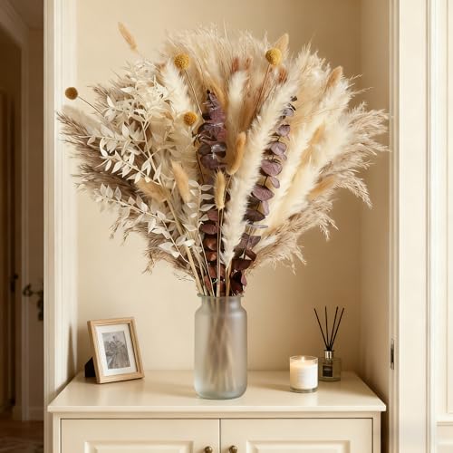 Ramo de pasto pampas beige 80 piezas decorativo miniatura 3