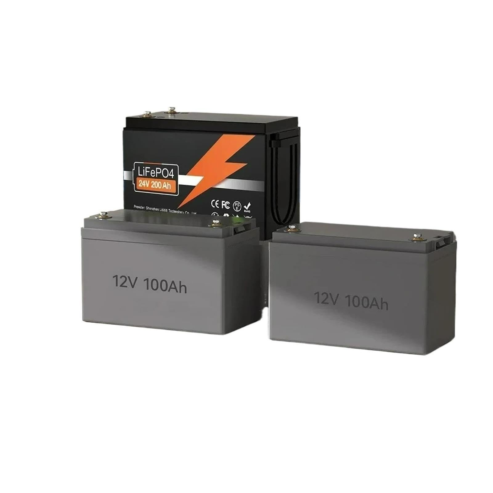 Batteria al litio 200Ah LiFePO4 24V 100Ah 150Ah 200Ah