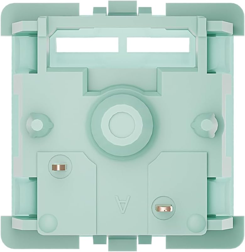 Gateron Jade Mint Keyboard Switches, Linear RGB LED 5 Pin 22mm Dual-Stage Spring Factory Pre-lubed 55gf Switches for Mechanical Keyboard(108PCS)