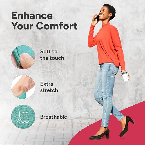 Image of Eedor No Show Socks Women - Low Cut Ankle, Non Slip | Breathable Cotton & Spandex, Flat Boat Line Invisible Socks with Silicone Heel Grips, for Flats, Heals, Loafers