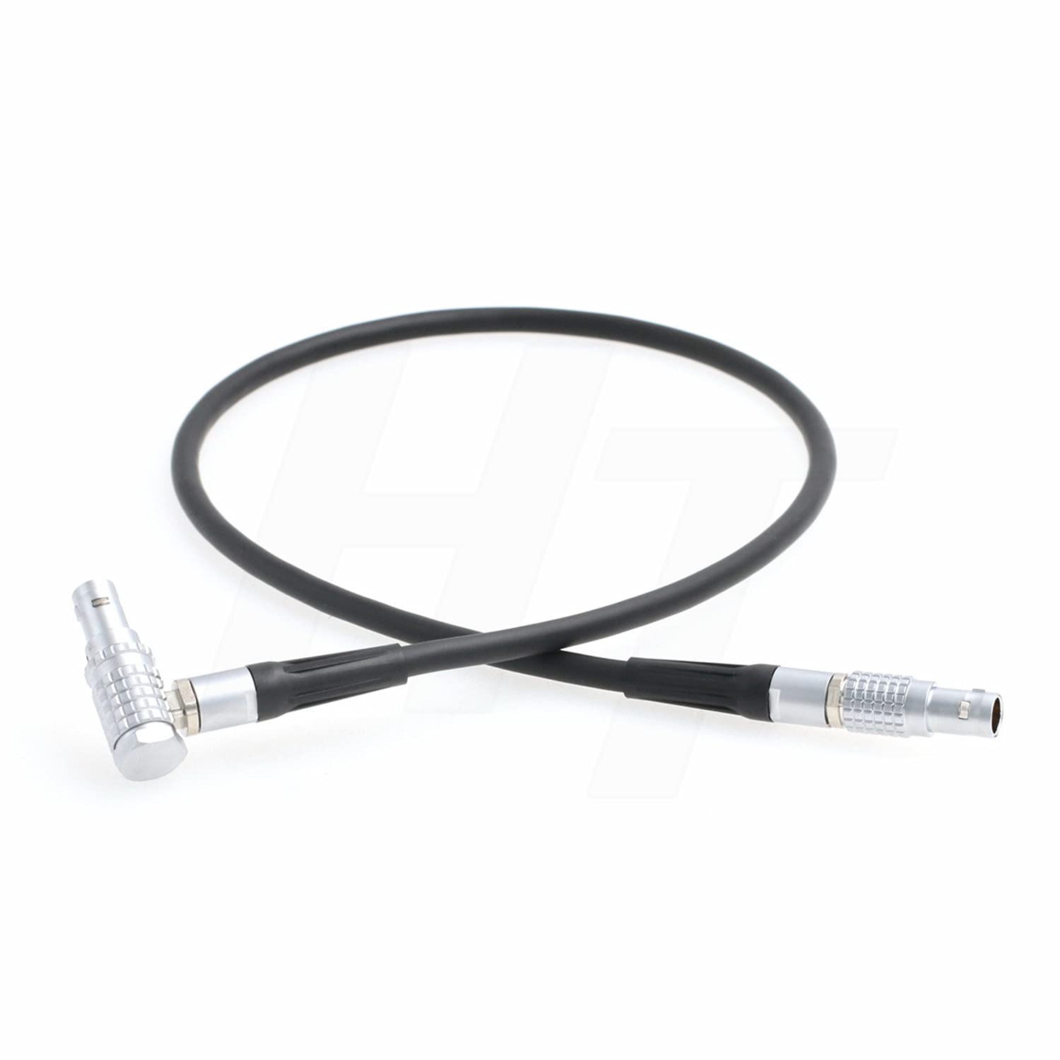 HangTonTrinity Rigs Joystick Monitor Mount Power Cable for Transvideo Starlite Monitor, Right Angle 5pin to Straight 2 Pin