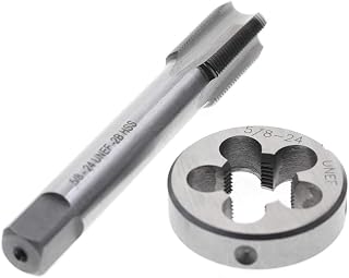 AUTOKAY New HSS 5/8"-24 UNEF Right Hand Thread Tap and Die Set (5/8x24) RH