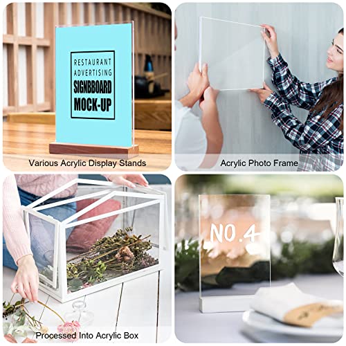 Image of Roowest 1 Pcs 36 x 48 Inch, 1 /4 Inch Thick Clear Acrylic Sheet Plastic Acrylic Sheet Cut to Size Acrylic Board Panel for Craft Engraving Display