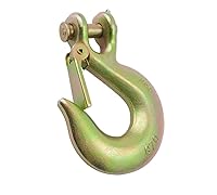 Vista 45 de Mytee Products (10 Pack) G70 1/2" Clevis Slip Hook with Latch - 11,300 LBS WLL Heavy Duty Grade 70 Safety Chain Hook for Trailer Truck Transport