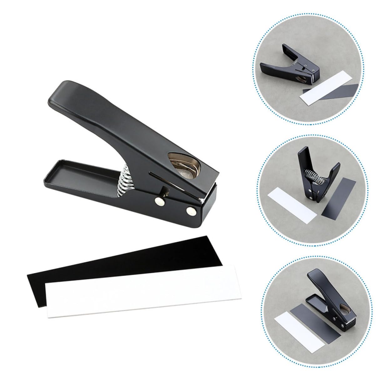 Punzone per Plettri Chitarra Nero, Kit Maker DIY R26e | Metallo e Plastica, per Musicisti e Professionisti, Portatile Design a Foro