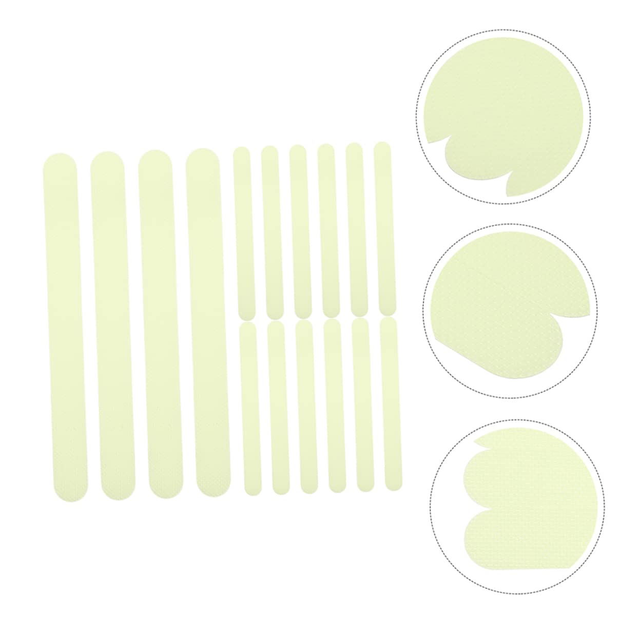Uonlytech 2sets Fluorescente Luminosa Antideslizante Tira De Sellado Para Puerta De Ducha Pegatinas Que No Son De Baño Para Bañera Pegatinas De Bañera No Rápido Patinar Seco Peva Piezas*2