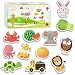 HLXY Fridge Magnets for Toddlers Kids 100 Pcs Animals Magnets -Fruit Vegetables Vehicle Magnets - Foam Magnets Educational Toy, Multicolor