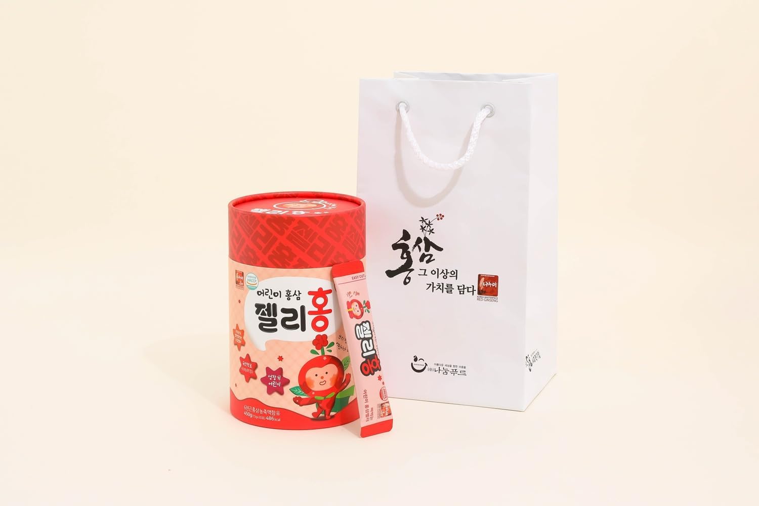 NANUMI RED Ginseng Jelly 0.53 oz x 30 Packets – Premium Korean Red Ginseng Extract, Fruity Flavor, No Artificial Additives, Individually Wrapped, Made in Korea