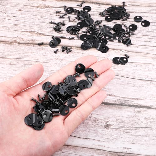 Image of 100PCS Picture Frame Backing Clips Picture Turn Button Fasteners Metal Photo Frame Hardware Backing Clips with 100 Pcs Frame Hardware Backing Clips to Hold Painting Poster in Frame Back Fasteners