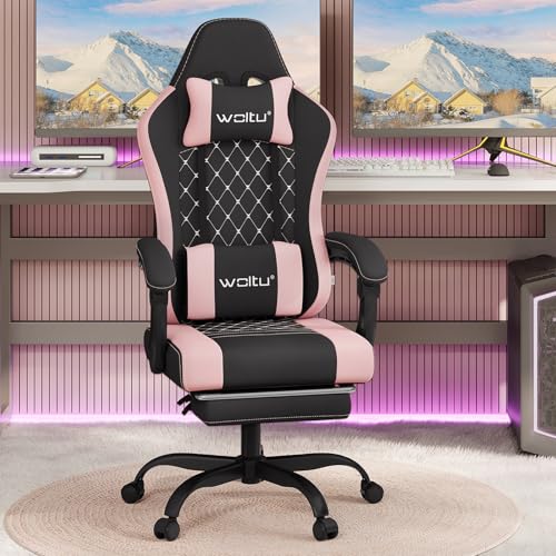WOLTU Gaming Stuhl mit Massagefunktion, Computerstuhl Ergonomisch, Taschenfederkissen,...