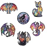 Vesavifaka 6 Stück Pins Anstecker, Süßes Drache Dragon Enamel Pins Set mit Einzigartigem Design, Ästhetische Broschen für Damen, Kinder, Schüler, für Rucksäcke, Jacken, Taschen und Hüte