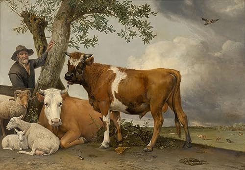 Impression sur toile l'Animal de Paulus Potter en haute définition pour intérieur chic