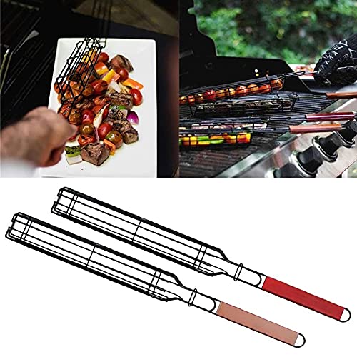 Szczypce do gotowania Szczypce, kosz do grillowania Szaszłyki Kosz bez patyczków Gotowanie Gotowanie Grill Akcesoria Nieprzywierający Kabob 1/2/4 szt. (4 szt.)