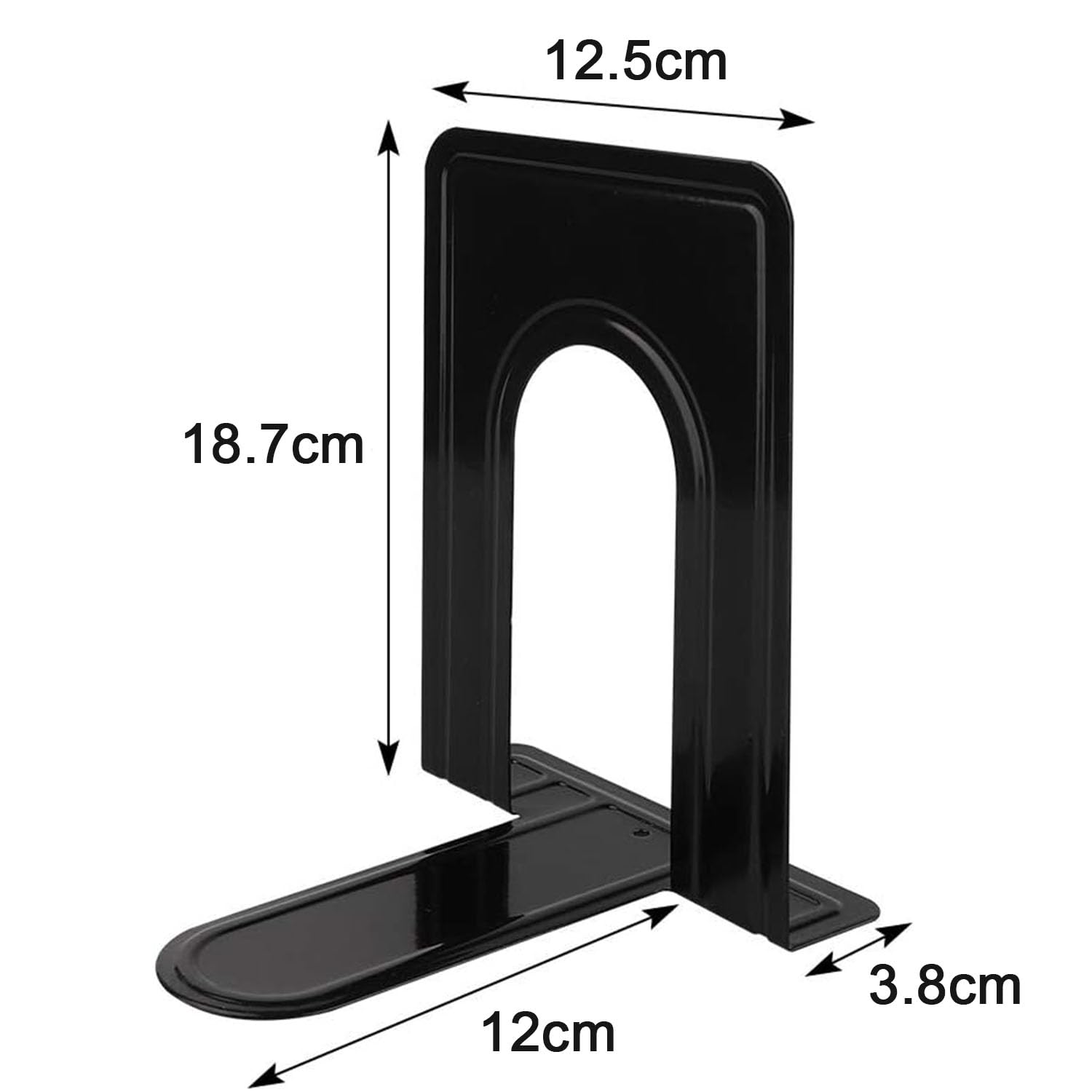 Bolivia's Heavy Duty Bookends, 8 Pieces Anti-slip Book Stopper Supports for Books, Rustproof Book Ends Supports Shelves, Decorative Metal Book Ends for Decorating Home, Office, School, Library