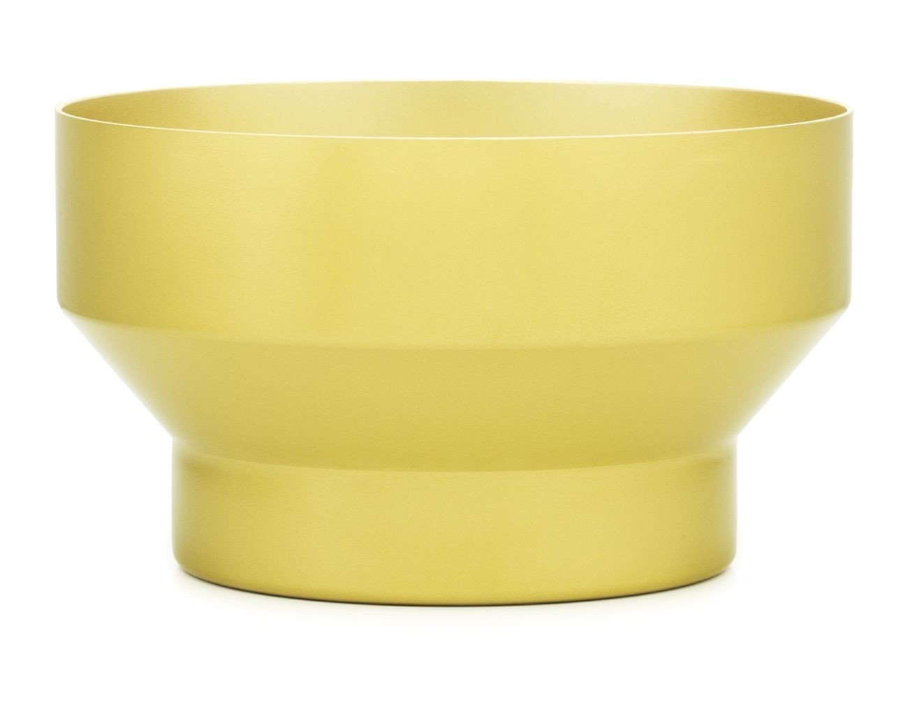 Norman Copenhagen Meta Decorative Bowl, Aluminium, Gold, Height 14 x Diameter 24 cm