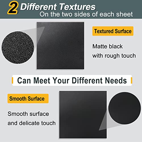 Image of Plastic Sheet 12 inch x 12 inch x 0.06 inch, Black PVC Board Flexible Moldable Impact Strength and High Tensile 1 /16 inch Thick (1.5mm) for Crafts Materials Home Decor and Handicrafts, Abs Plastic Sheets 6 Pack