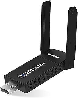 USB WiFi Adapter for PC, 1300Mbps Dual Band 2.4GHz/400Mbps&5.8GHz/867Mbps 5dBi High Gain Dual Antenna 802.11AC USB 3.0 Wireless WiFi Adapter Support WIN7/8/8.1/10/11/XP/Vista/Mac OS 10.9-10.15