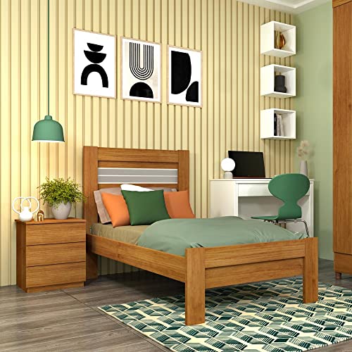 Cama Solteiro Safira Tcil Móveis Cinamomo